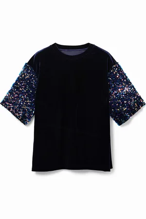 Desigual Velvety T-shirt sequins - - L