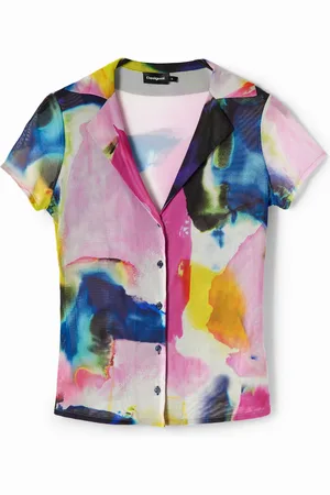 Desigual Watercolour tulle resort T-shirt - - M
