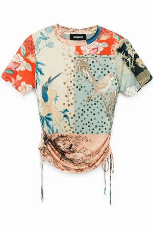 Desigual Slim gathered T-shirt - - L