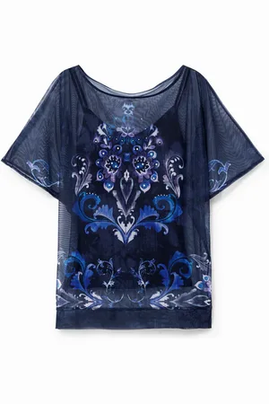 Desigual Oversize mesh T-shirt - - M