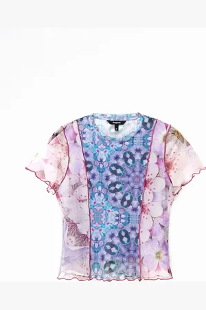 Desigual Tulle patchwork T-shirt - - S