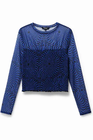 Desigual Gathered psychedelic tulle T-shirt - - L