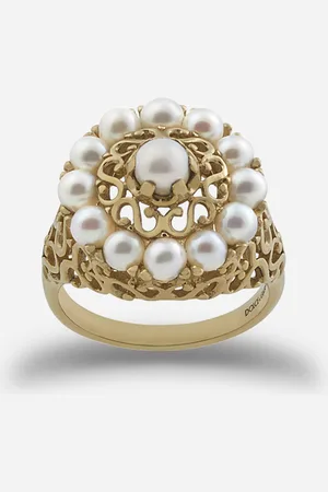 Dolce & Gabbana Romance Ring In Yellow And Pearls - Woman Rings 48
