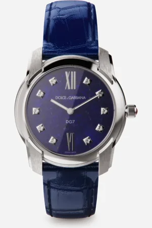 Dolce & Gabbana Dg7 Watch In Steel With Lapis Lazuli And Diamonds - Woman Watches Onesize