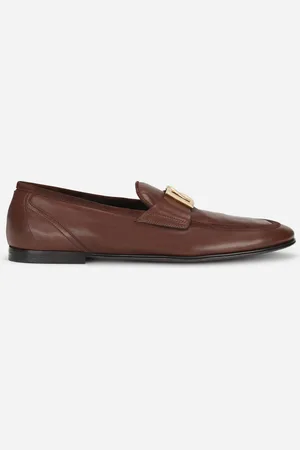 Dolce & Gabbana Calfskin Slippers - Man Driver Shoes And Loafers Leather 39.5