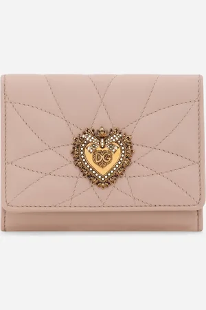 Dolce & Gabbana Devotion French Flap Wallet - Woman Wallets And Small Leather Goods Blush Leather Onesize
