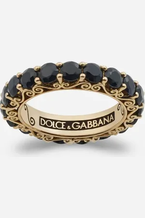 Dolce & Gabbana Yellow Family Ring With Black Sapphires - Woman Rings 46