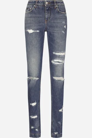Dolce & Gabbana Girly Jeans With Ripped Details - Woman Denim And Jeans Multi-colored 36