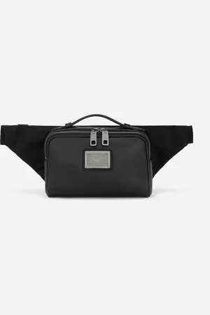 Dolce & Gabbana Grainy Calfskin And Nylon Belt Bag - Man Backpacks And Fanny Packs Fabric Onesize