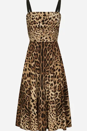 Dolce & Gabbana Leopard-print Cady Wrap Dress - Woman Dresses Silk 36