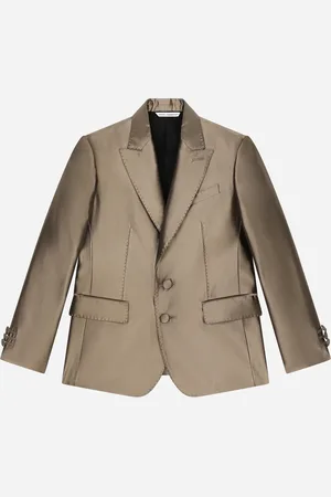 Dolce & Gabbana Classic Silk Mikado Two-button Sicilia-fit Jacket - Man Suits Silk 6 Years