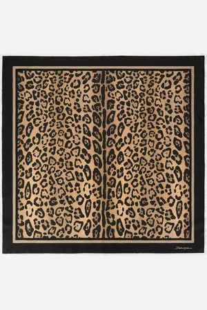 Dolce & Gabbana Leopard-print Twill Scarf (90 X 90) - Woman Scarves And Silks Onesize