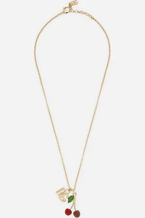 Dolce & Gabbana Necklace With Dg Logo And Cherry Charms - Woman Bijoux Metal Onesize