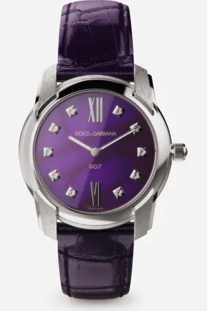 Dolce & Gabbana Dg7 Watch In Steel With Sugilite And Diamonds - Woman Watches Onesize