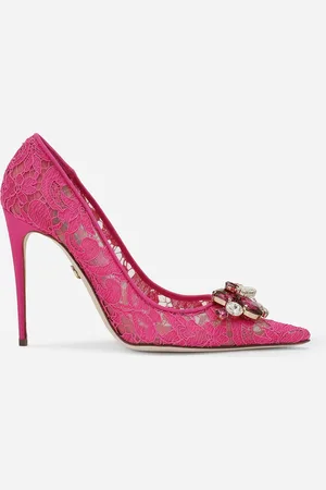 Dolce & Gabbana Rainbow Lace Pumps In Lurex Lace - Woman Pumps And Slingback Lace 36