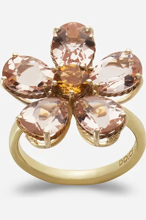 Dolce & Gabbana Yellow Ring With Flower - Woman Rings 46