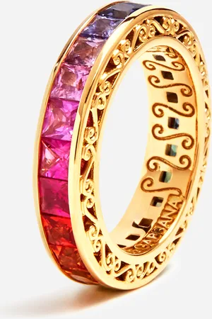 Dolce & Gabbana Multicolor Sapphire Wedding Ring - Woman Necklaces 52