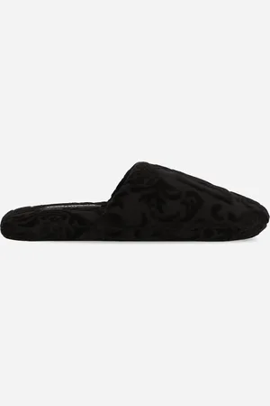 Dolce & Gabbana Jacquard Cotton Terry Slippers - Slippers S
