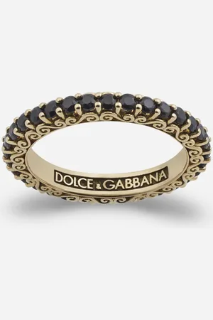 Dolce & Gabbana Yellow Family Ring With Black Sapphires - Woman Rings 46