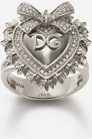 Dolce & Gabbana Devotion Ring In With Diamonds - Woman Rings White 46