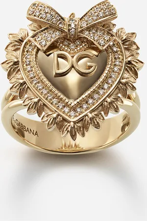 Dolce & Gabbana Devotion Ring In With Diamonds - Woman Rings Gold 46