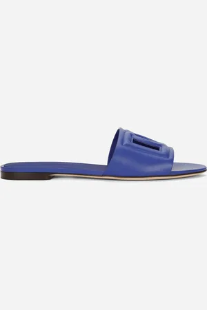 Dolce & Gabbana Calfskin Sliders - Woman Slides And Mules Leather 34