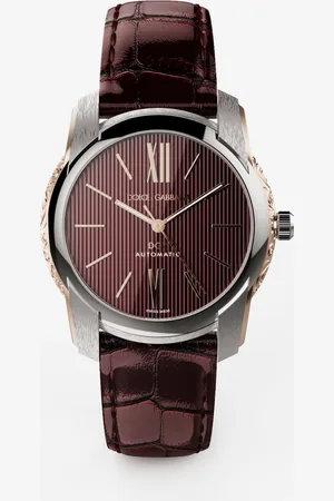 Dolce & Gabbana Dg7 Watch In Steel With Engraved Side Decoration In Gold - Man Watches Onesize