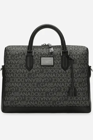 Dolce & Gabbana Coated Jacquard Briefcase - Man Crossbody Bags Multi-colored Fabric Onesize