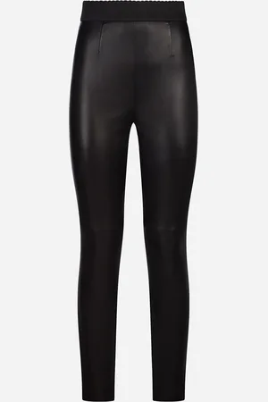 Dolce & Gabbana Leather Pants - Woman Pants And Shorts 46
