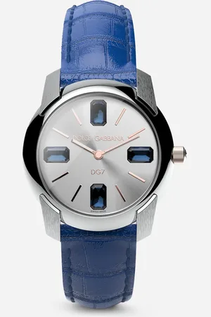 Dolce & Gabbana Watch With Alligator Strap - Woman Watches Blue Onesize