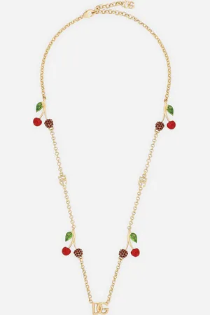 Dolce & Gabbana Necklace With Dg Logo And Cherry Charms - Woman Bijoux Metal Onesize