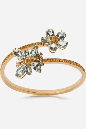 Dolce & Gabbana Spring Yellow Bracelet With Butterfly-shaped Settings And Floral Decoration - Woman Bracelets S