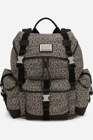 Dolce & Gabbana Jacquard Backpack - Man Backpacks And Fanny Packs Black Fabric Onesize