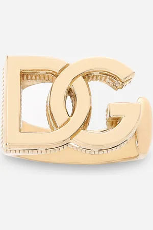Dolce & Gabbana Logo Ring In Yellow 18kt Gold - Woman Rings Gold 50