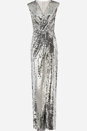 Dolce & Gabbana Long Sequined Dress With Draping - Woman Dresses 44