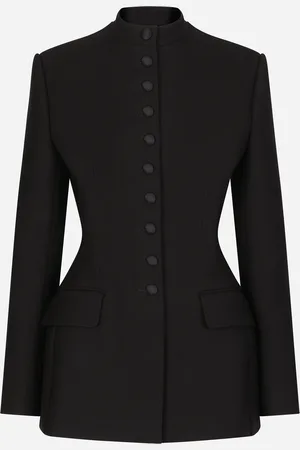 Dolce & Gabbana Long Single-breasted Wool Cady Dolce-fit Jacket - Woman Blazers Wool 44