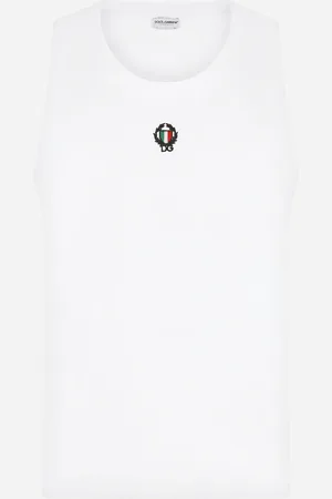 Dolce & Gabbana Two-way Stretch Cotton Singlet With Patch - Man Underwear And Loungewear 3