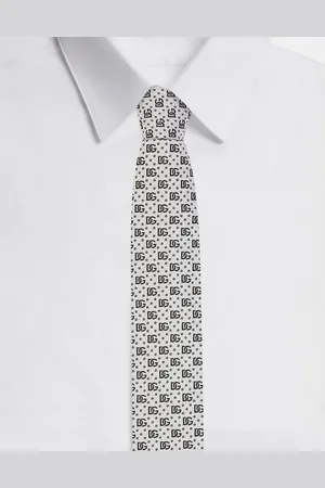 Dolce & Gabbana 8-cm Silk Jacquard Blade Tie With Dg Logo - Man Ties And Pocket Squares Silk Onesize