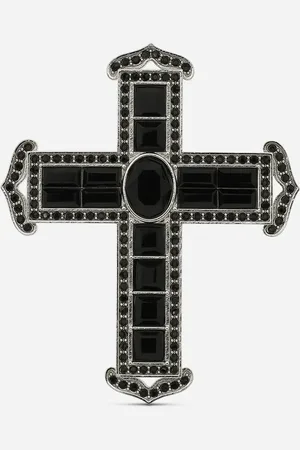 Dolce & Gabbana Cross Ring With Rhinestones - Woman Bijoux Metal 48