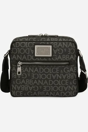 Dolce & Gabbana Coated Jacquard Crossbody Bag - Man Crossbody Bags Multi-colored Fabric Onesize