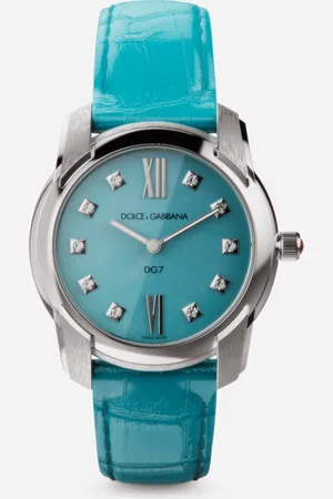Dolce & Gabbana Dg7 Watch In Steel With Turquoise And Diamonds - Woman Watches Onesize