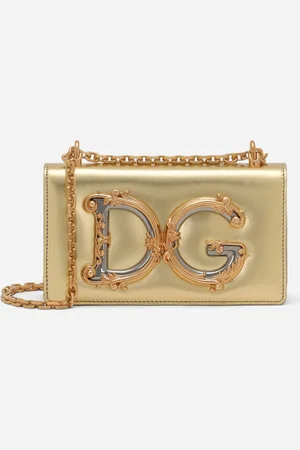 Dolce & Gabbana Dg Girls Phone Bag In Nappa Mordore Leather - Woman Clutches Mini And Micro Bags Leather Onesize