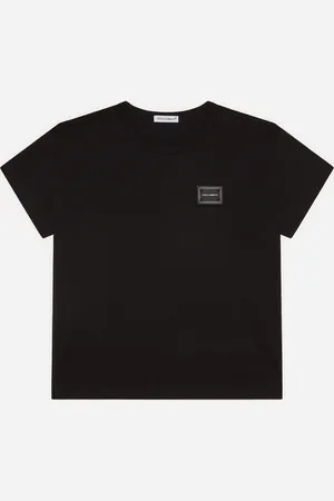 Dolce & Gabbana Jersey T-shirt With Logo Plaque - Man T-shirts And Sweatshirts 2 Years