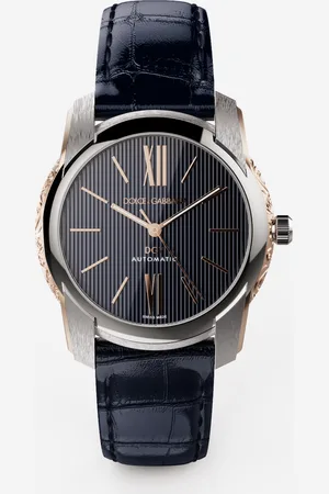 Dolce & Gabbana Dg7 Watch In Steel With Engraved Side Decoration In Gold - Man Watches Onesize