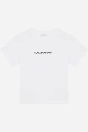 Dolce & Gabbana Jersey T-shirt With Embroidered Logo - Man T-shirts And Sweatshirts Cotton 3 Years