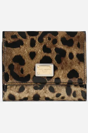 Dolce & Gabbana Polished Calfskin Wallet With Leopard Print - Woman Wallets And Small Leather Goods Leather Onesize