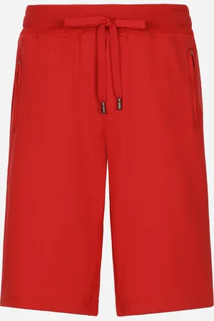 Dolce & Gabbana Jersey Jogging Shorts With Logo Tag - Man Pants And Shorts Cotton 44
