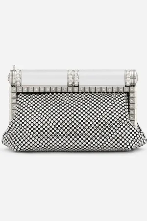 Dolce & Gabbana Satin Bag With Fusible Rhinestones - Woman Clutches Mini And Micro Bags Multi-colored Onesize