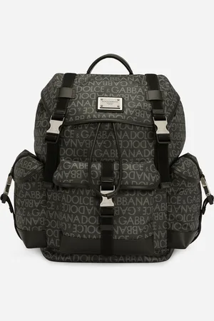 Dolce & Gabbana Coated Jacquard Backpack - Man Backpacks And Fanny Packs Multi-colored Fabric Onesize