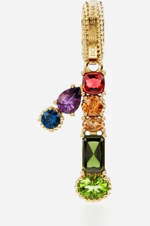 Dolce & Gabbana 18 Kt Rainbow Pendant With Multicolor Finegemstones Representing Number 1 - Woman Charms Gold Gold Onesize